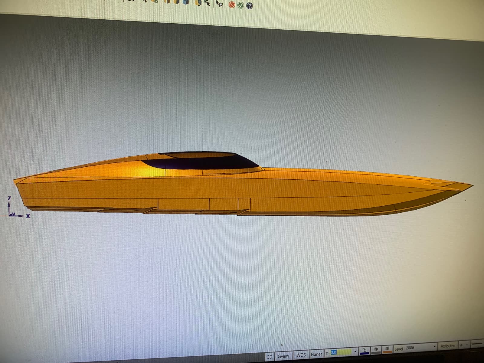 Early 3D design study of the Platinum catamaran