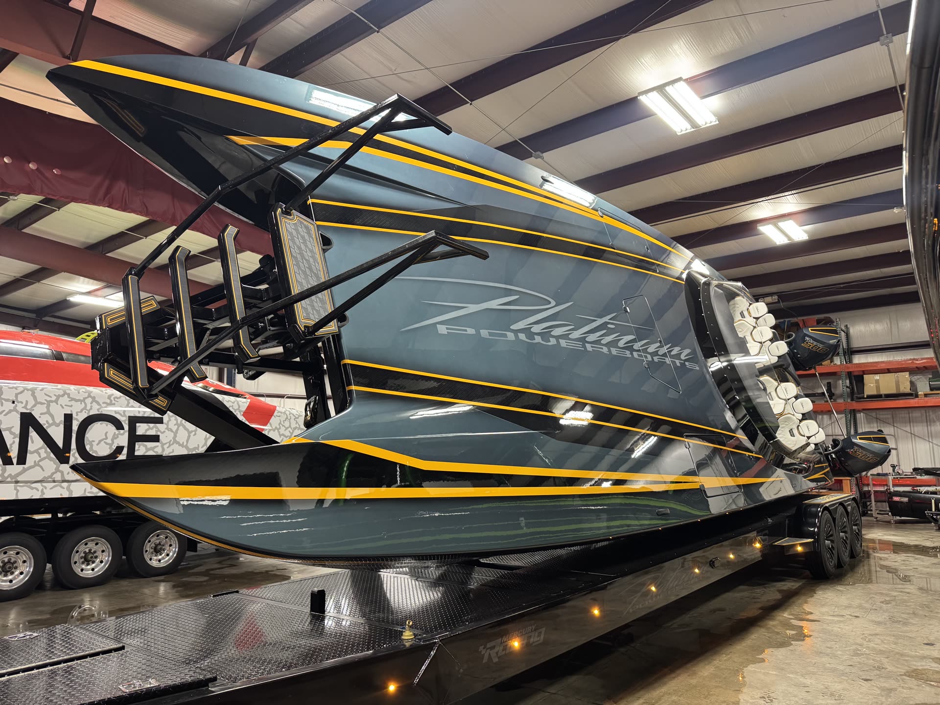 Platinum 428 on its custom transporter